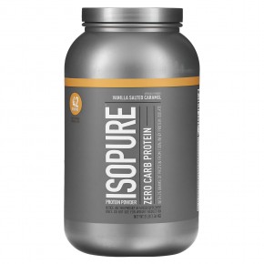 Isopure, IsoPure, протеиновый порошок, ноль углеводов, ваниль, соль, карамель, 3 ф. (1,36 кг) - описание