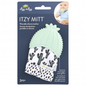 itzy ritzy, Itzy Mitt®, силиконовый прорезыватель для зубов, для детей от 3 месяцев, кактус, 1 прорезыватель для зубов - описание | фото