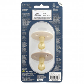 itzy ritzy, Itzy Soother ™, пустышки с сосками из натурального каучука, для детей от 6 до 18 месяцев, кокос и тосты, 2 пустышки в Москве - eco-herb.ru | фото