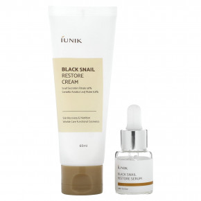 iUNIK, Black Snail Edition Skin Care Set, Cream & Mini Serum, 2 Piece Set в Москве - eco-herb.ru | фото