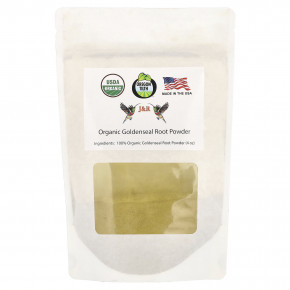 J&R Port Trading, Organic Goldenseal Root Powder, 4 oz - описание | фото