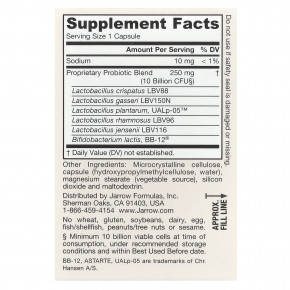 Jarrow Formulas, Vegan Fem Dophilus, улучшенный продукт, 10 млрд КОЕ (250 мг), 30 растительных капсул в Москве - eco-herb.ru | фото