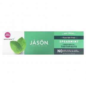 Jason Natural, Sea Fresh, зубная паста для свежести дыхания, без фтора, мята, 119 г (4,2 унции) в Москве - eco-herb.ru | фото