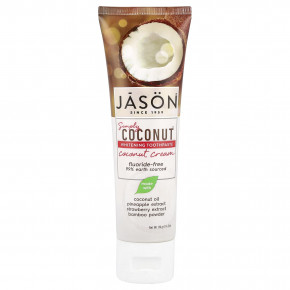 Jason Natural, Simply Coconut, отбеливающая зубная паста, кокосовый крем, 119 г (4,2 унции) (Товар снят с продажи) в Москве - eco-herb.ru | фото