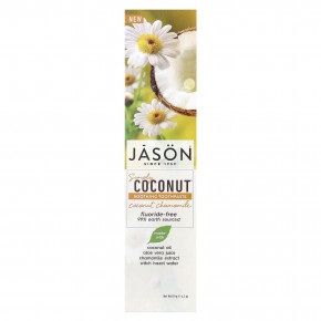 Jason Natural, Simply Coconut™, успокаивающая зубная паста без фторида, кокос и ромашка, 119 г (4,2 унции) (Товар снят с продажи) в Москве - eco-herb.ru | фото