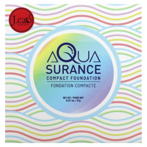 J.Cat Beauty, Компактная тональная основа Aquasurance, оттенок ACF100 фарфоровый, 9 г в Москве - eco-herb.ru | фото