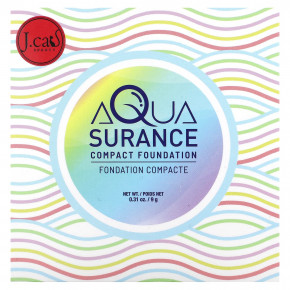 J.Cat Beauty, Компактная тональная основа Aquasurance, оттенок ACF101 слоновая кость, 9 г в Москве - eco-herb.ru | фото