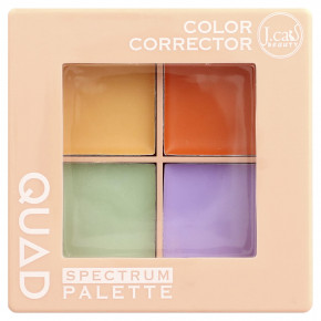 J.Cat Beauty, QUAD Spectrum, корректор цвета лица, QSP103, 6 г (0,21 унции) - описание | фото