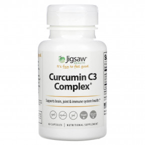 Jigsaw Health, Curcumin C3 Complex, 60 капсул (500 мг в 1 капсуле) - описание | фото