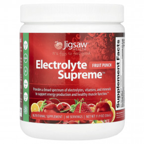 Jigsaw Health, Electrolyte Supreme ™, фруктовый пунш, 222 г (7,87 унции) в Москве - eco-herb.ru | фото