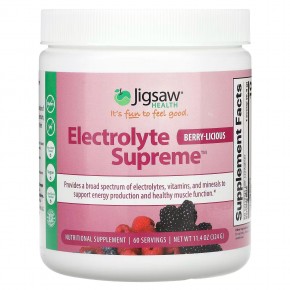 Jigsaw Health, Electrolyte Supreme, ягодный вкус, 324 г (11,4 унции) в Москве - eco-herb.ru | фото