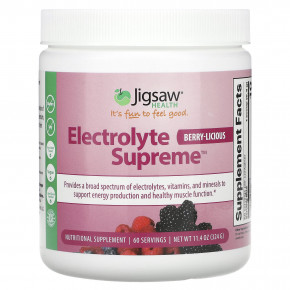 Jigsaw Health, Electrolyte Supreme, ягодный вкус, 324 г (11,4 унции) в Москве - eco-herb.ru | фото