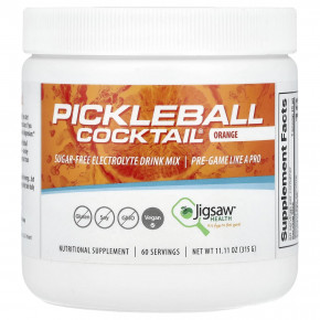 Jigsaw Health, Pickleball Cocktail®, смесь для приготовления напитков с электролитами без сахара, апельсин, 315 г (11,11 унции) в Москве - eco-herb.ru | фото