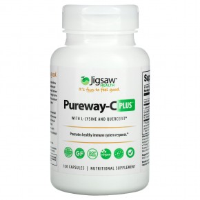Jigsaw Health, Pureway-C Plus с L-лизином и Quercefit®, 120 капсул в Москве - eco-herb.ru | фото