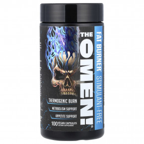 JNX Sports, The Omen!®, жиросжигатель без стимуляторов, 100 веганских капсул - описание | фото