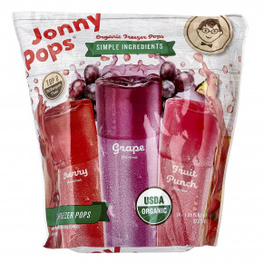JonnyPops, органические леденцы для замораживания, вишня, виноград, фруктовый пунш, 24 шт. по 40 мл (1,35 жидк. унции) в Москве - eco-herb.ru | фото