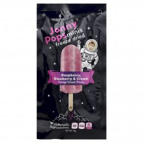 JonnyPops, сублимированные мини-печенья, малина, голубика и сливки, 5 леденцов по 10 г в Москве - eco-herb.ru | фото