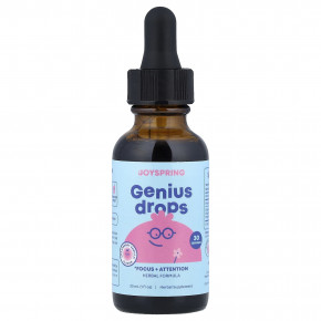 JoySpring, Genius, капли, для концентрации и внимания, со вкусом ягод и ванили, 30 мл (1 жидк. унция) в Москве - eco-herb.ru | изображение JoySpring, Genius, капли, для концентрации и внимания, со вкусом ягод и ванили, 30 мл (1 жидк. унция) в Москве - eco-herb.ru | фото