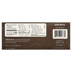 Julian Bakery, батончик с гороховым протеином, темный шоколад, 12 шт. по 60 г (2,1 унции) в Москве - eco-herb.ru | фото