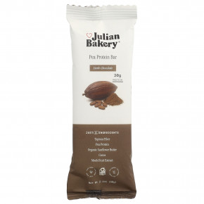 Julian Bakery, батончик с гороховым протеином, темный шоколад, 12 шт. по 60 г (2,1 унции) в Москве - eco-herb.ru | фото