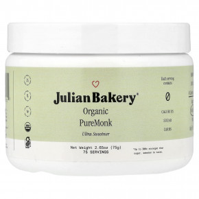 Julian Bakery, органический подсластитель PureMonk, 75 г (2,65 унции) - описание | фото
