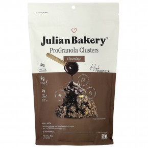 Julian Bakery, Pro Granola Clusters, шоколад, 255 г (9 унций) - описание | фото