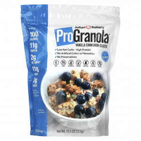 Julian Bakery, Pro Granola, ваниль и корица, 553 г (19,5 унции) - описание