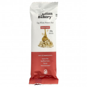 Julian Bakery, протеиновый батончик из яичного белка, арахисовая паста, 12 батончиков по 60 г (2,1 унции) в Москве - eco-herb.ru | фото