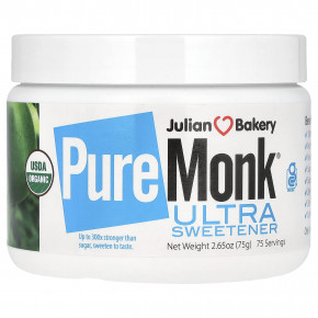 Julian Bakery, Pure Monk Ultra, подсластитель, 75 г (2,65 унции) - описание | фото