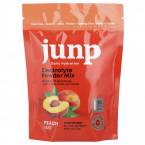 JUNP Hydration, электролитная порошковая смесь, персик, 20 пакетиков по 3,9 г (0,14 унции) - описание