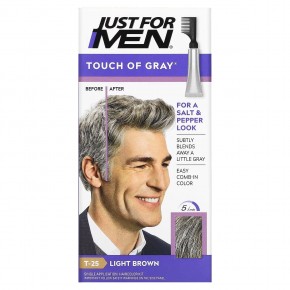 Just for Men, Мужская краска для волос с гребешком Touch of Gray, оттенок светло-коричневый T-25, 40 г в Москве - eco-herb.ru | фото