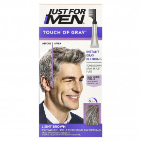 Just for Men, Touch of Grey®, T-25, светло-коричневый, набор для одноразовой краски для волос - описание | фото