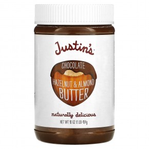 Justin's Nut Butter, Chocolate Hazelnut & Almond Butter, 16 oz (454 g) в Москве - eco-herb.ru | фото
