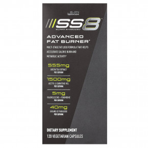 JYM Supplement Science, SS8 Advanced Fat Burner, улучшенный сжигатель жира, 120 вегетарианских капсул - описание | фото