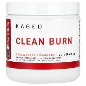 Kaged, Clean Burn, клубничный лимонад, 186 г (6,56 унции) - подробнее Kaged, Clean Burn, клубничный лимонад, 186 г (6,56 унции) - описание