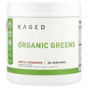 Kaged, Organic Greens, яблоко и корица, 510 г (18 унций) в Москве - eco-herb.ru | фото