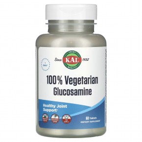 KAL, 100% вегетарианский глюкозамин, 60 таблеток в Москве - eco-herb.ru | фото