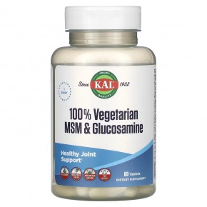 KAL, 100% вегетарианский МСМ и глюкозамин, 60 таблеток в Москве - eco-herb.ru | фото