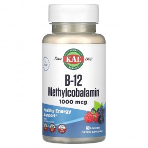 KAL, B-12 Methylcobalamin, Berry, 1,000 mcg, 60 Lozenges в Москве - eco-herb.ru | фото