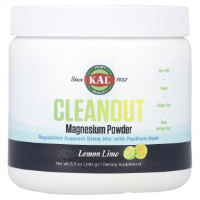 KAL, Cleanout Magnesium Powder, лимон и лайм, 240 г (8,5 унции) в Москве - eco-herb.ru | фото