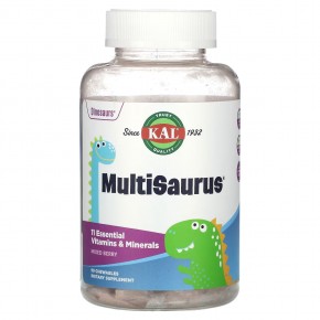 KAL, MultiSaurus, со вкусом ягодного ассорти, 90 жевательных таблеток - описание