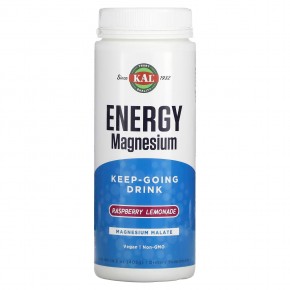 KAL, Energy Magnesium, Keep-Going Drink, Raspberry Lemonade, 14.3 oz (405 g) в Москве - eco-herb.ru | фото