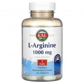 KAL, L-аргинин, 1000 мг, 120 таблеток (500 мг в каждой таблетке) в Москве - eco-herb.ru | фото
