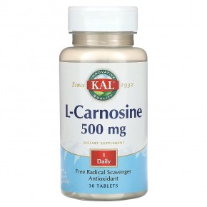 KAL, L-карнозин, 500 мг, 30 таблеток в Москве - eco-herb.ru | фото