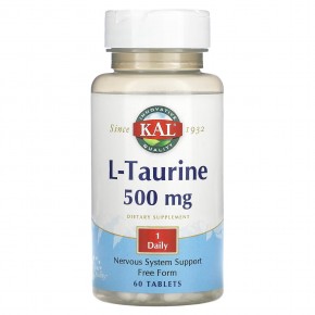 KAL, L-таурин, 500 мг, 60 таблеток в Москве - eco-herb.ru | фото