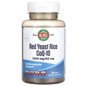 KAL, Red Yeast Rice, CoQ-10, 1,200 mg/ 60 mg, 30 Tablets в Москве - eco-herb.ru | фото