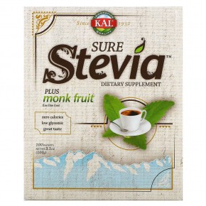 KAL, Sure Stevia, с фруктами архата, 100 пакетиков, 100 г (3,5 унции) в Москве - eco-herb.ru | фото