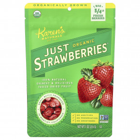 Karen's Naturals, Just Strawberries®, 28,4 г (1 унция) - описание | фото