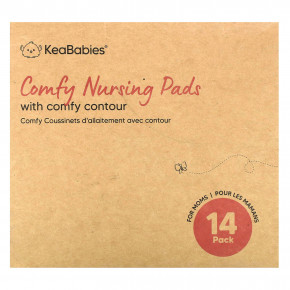 KeaBabies, Comfy Nursing Pads, Large, Bare Beige , 14 Pack в Москве - eco-herb.ru | фото