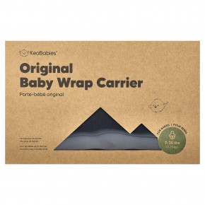 KeaBabies, Original Baby Wrap-перевозчик, для детей в возрасте 0–36 месяцев, полночный, 1 шт. в Москве - eco-herb.ru | фото